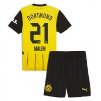 Dječji Nogometni Dres Borussia Dortmund Donyell Malen #21 Domaci 2024-25 Kratak Rukav (+ Kratke hlače)